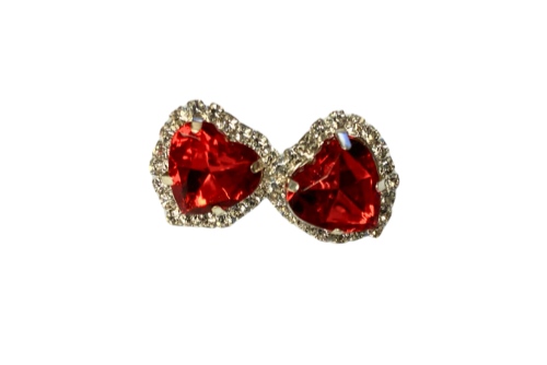 Rhinestone Heart Earrings - Multiple Colors!