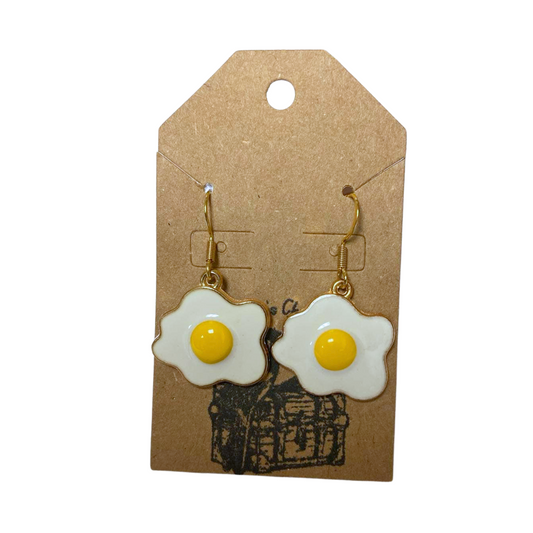 Sunny Side Up Egg Earrings